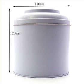 圆柱形白茶铁罐