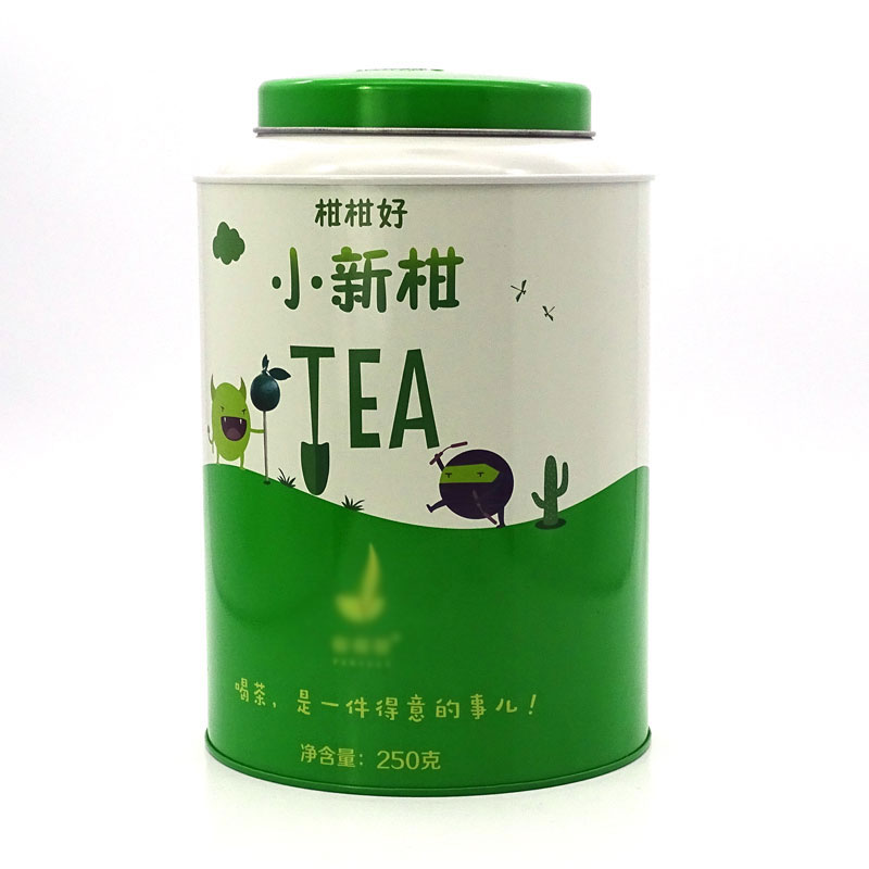 圆形绿茶铁罐
