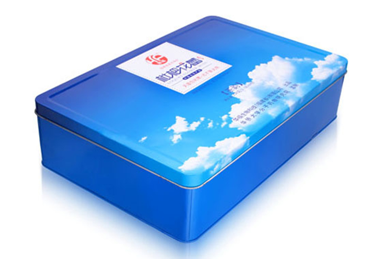 蓝色茶叶铁盒包装