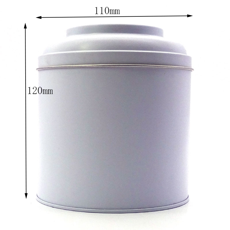 圆柱形白茶铁罐