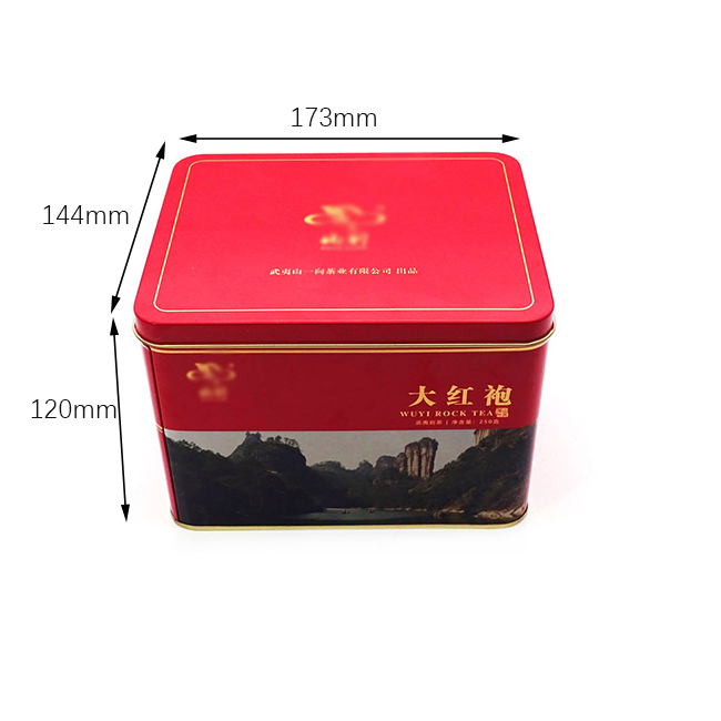 大红袍茶叶铁盒尺寸
